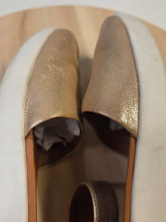 FitFlop Cova Closed Toe Metallic Gold Leather Sandals Women US 7 - Picture 11 of 14